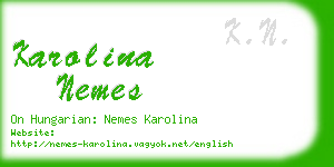 karolina nemes business card